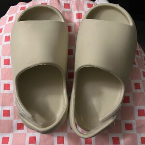 Beige Slide Sandals